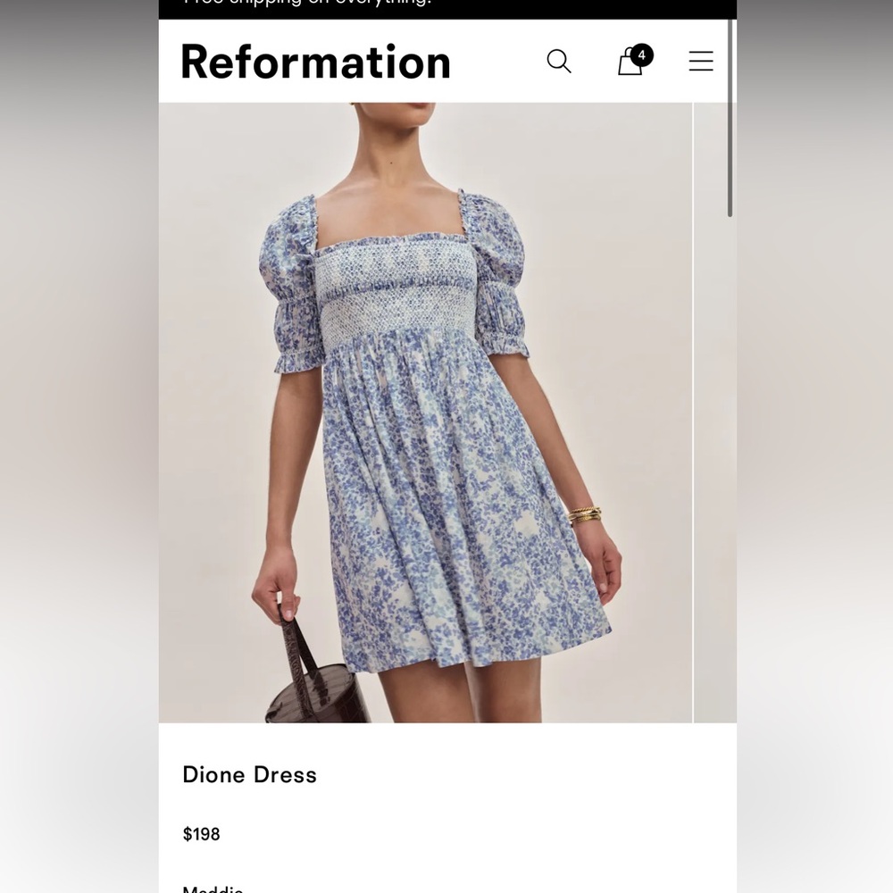 Reformation dress light blue
